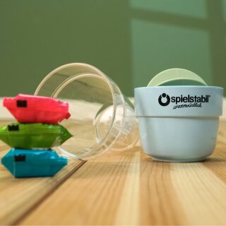 Spielstabil Becher-Mühle-Set mit 3 Badetabs – Wasserspaß für Bad & Garten