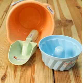Sandset Pastell mit Gugelhupf – 3-teiliges Sandspielzeug
