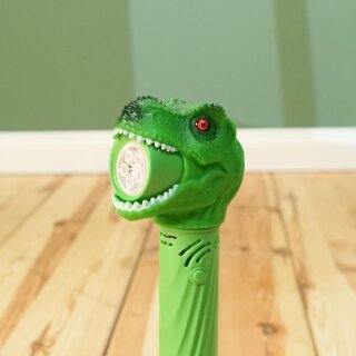 Dino Seifenblasenmaschine mit Licht im T-Rex-Design