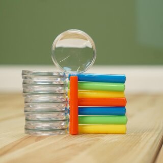 Bunte Lupen 8er Set – 5-fach Vergrößerung für Kindergarten & Schule