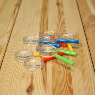 Bunte Lupen 8er Set – 5-fach Vergrößerung für Kindergarten & Schule