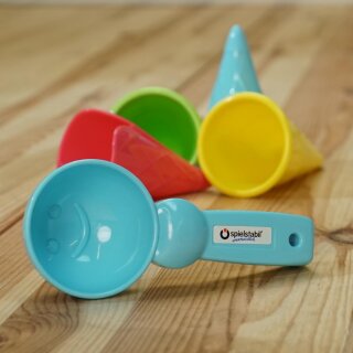 Spielstabil Eis-Duo Fashion – 5-teiliges farbenfrohes Sandspielzeug für kleine Eisfans