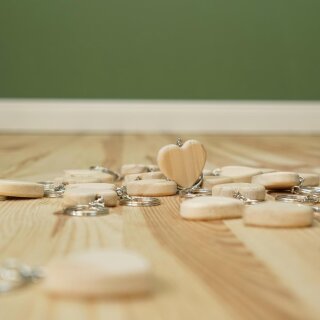 Schlüsselanhänger Herz aus Holz – kreatives Bastelset zum Bemalen und Verschenken