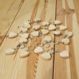 Schlüsselanhänger Herz aus Holz – kreatives Bastelset zum Bemalen und Verschenken