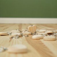 Schlüsselanhänger Herz aus Holz –...