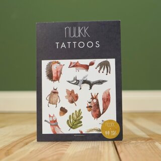 Kindertattoos Herbstwald – vegane Wald-Tattoos