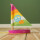 Pfützenschiffchen „Bunte Brise“ – schwimmfähiges Holz-Segelboot