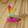 Pfützenschiffchen „Bunte Brise“ – schwimmfähiges Holz-Segelboot