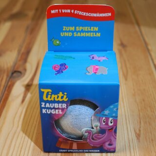Tinti Zauberkugel – sprudelnder Badezusatz mit Überraschungsfigur