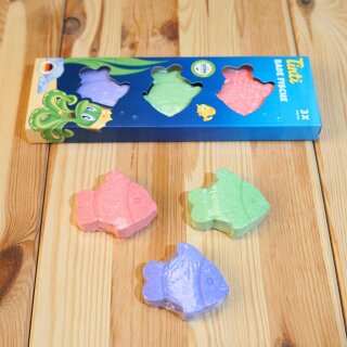 Tinti Bade Fische – bunte Badefizzer in Fischform mit Beerenduft