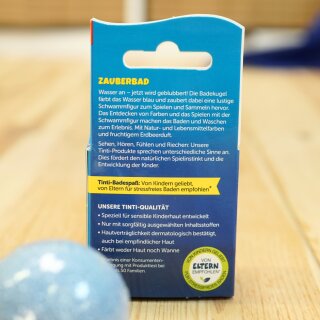Tinti Zauberbad 1er-Pack – sprudelnde Badekugel mit Schwammfigur