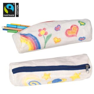 Federtasche zum Selbstgestalten aus Fairtrade-Baumwolle – kreatives Einschulungsgeschenk mit persönlicher Note