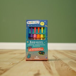 Happy Day Neon Gelstifte – farbenfrohe Gelstifte für Schule, Kreativität und Schultüte