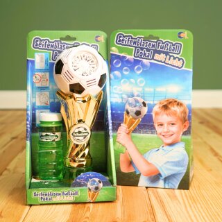 Seifenblasen Fußball Pokal mit Licht – leuchtender Seifenblasenspaß für kleine Fußballfans