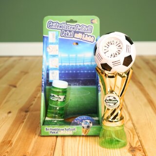 Seifenblasen Fußball Pokal mit Licht – leuchtender Seifenblasenspaß für kleine Fußballfans