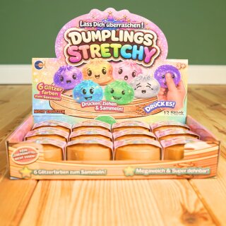Dumplings Stretchy Maltose – glitzernder Quetschball zum Drücken, Ziehen und Sammeln