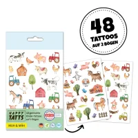 HAPPY TATTS Kinder-Tattoos Muh & Mäh – 48...