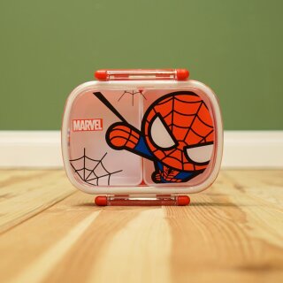 Marvel Spider-Man Lunchbox 340 ml – Bento Brotdose mit 2 Fächern