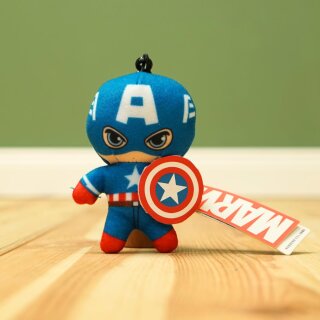 Marvel Captain America Plüschanhänger 10 cm – Miniheld für unterwegs