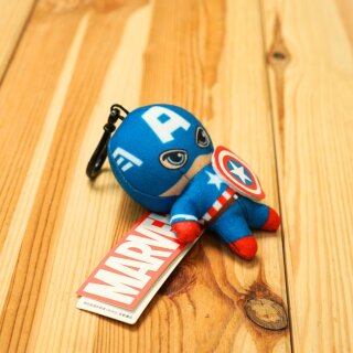 Marvel Captain America Plüschanhänger 10 cm – Miniheld für unterwegs