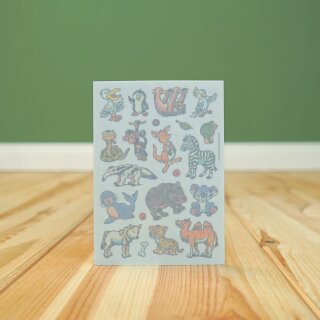 Tattoo-Set Wildtiere A6 – 3 Bögen Kinder-Tattoos mit faszinierenden Tiermotiven