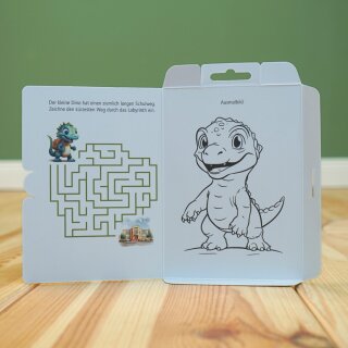 TapirElla Tattoo-Set Dinosaurier A6 – 3 Bögen Kinder-Tattoos mit beeindruckenden Dino-Motiven