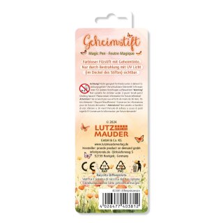 TapirElla Geheimstift Elfenprinzessin – Magischer UV-Geheimstift mit unsichtbarer Tinte