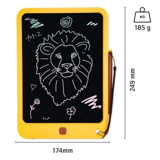 TapirElla Tiger-Pad – LCD Zaubermaltafel für Kinder mit Schreibtablet für unterwegs