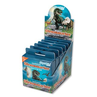 TapirElla Leuchtsticker Dinosaurier – 12 Glow-in-the-Dark Wandsticker für Kinderzimmer