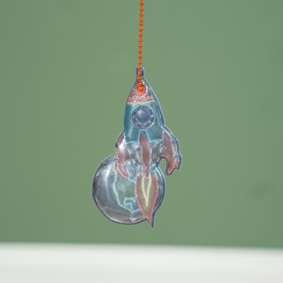 TapirElla Reflektoranhänger Rakete – Reflektor für Schulranzen, Rucksack & Schultasche