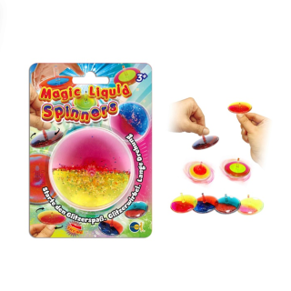 Magic Liquid Spinner 7 cm – Glitzer-Spinner mit bunten Flüssigkeitswirbeln